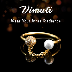 Open Ring for Women with Pearl & CZ Pave Ball - IVMRN030CH