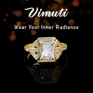 Adjustable Open Ring for Women with Large Cubic Zirconia - IVMRN016