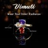 Red & Blue Gemstone Ring with S-Shaped CZ Connector - IVMRN004CH